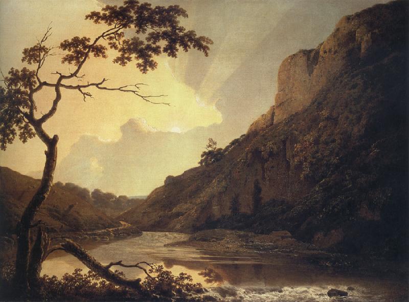 Joseph wright of derby Matlock Tor by Daylight mid oil painting picture